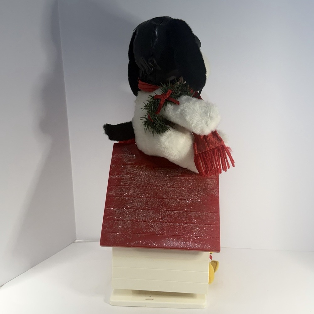 1993 Santa's Best Snoopy Woodstock Christmas Animated Doghouse Peanuts-Untested - Picture 6 of 16